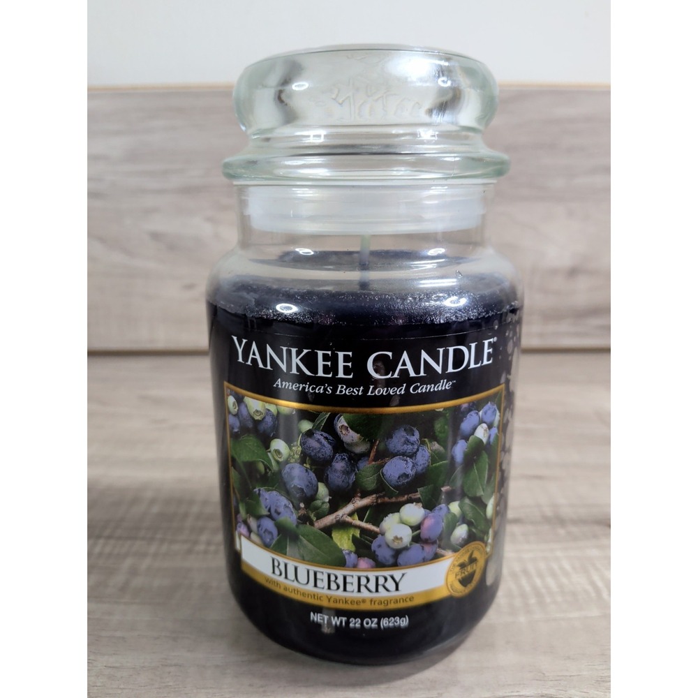 Yankee Candle Housewarmer Blueberry Scented Large Jar Candle 22 oz RETIRED Scent